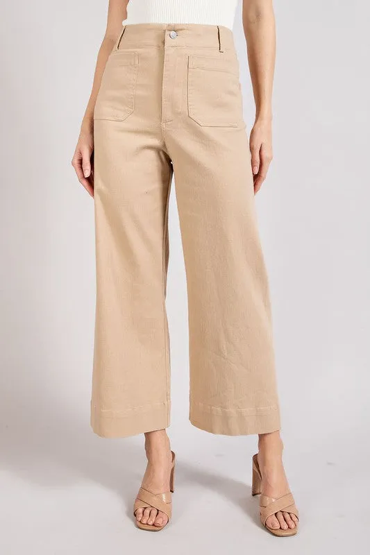 SOFT WASHED WIDE LEG PANTS