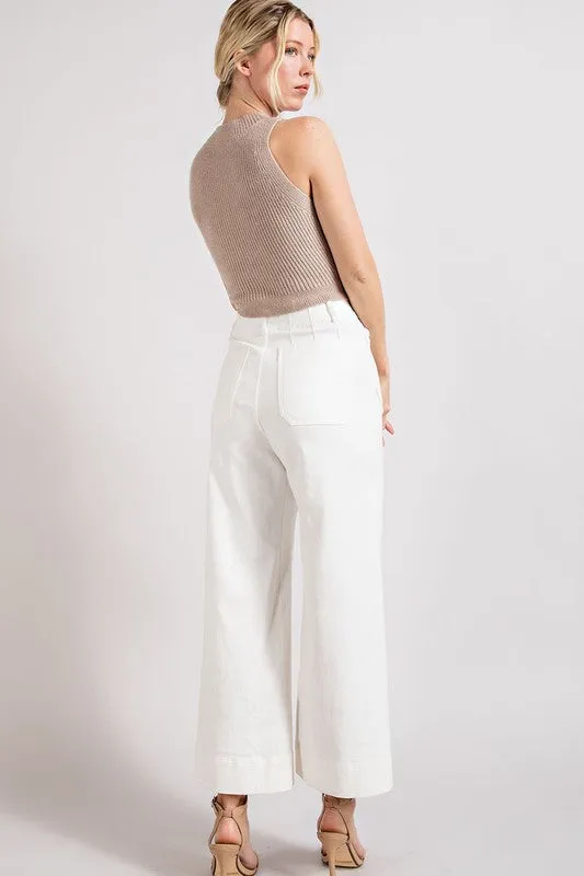 SOFT WASHED WIDE LEG PANTS