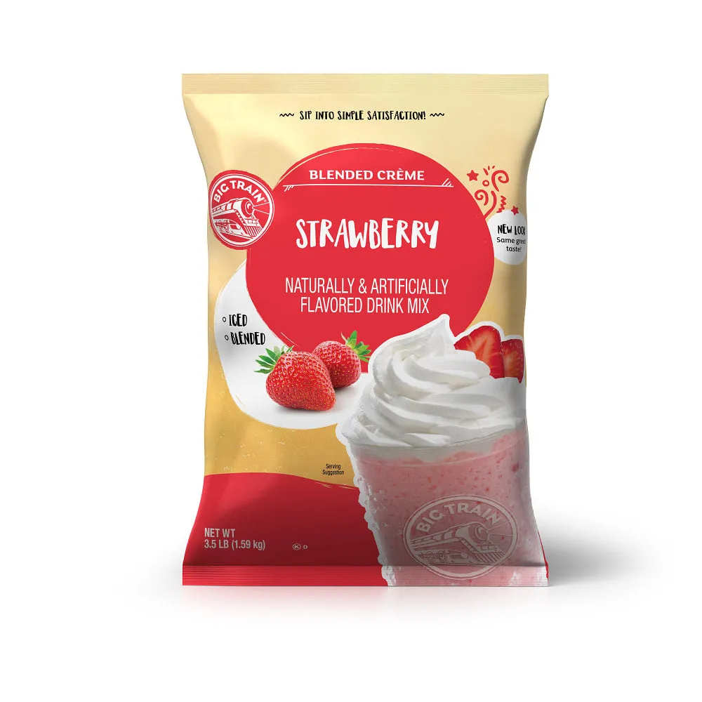 Strawberry Blended Crème Beverage Mix - 5 x 3.5lb Bags