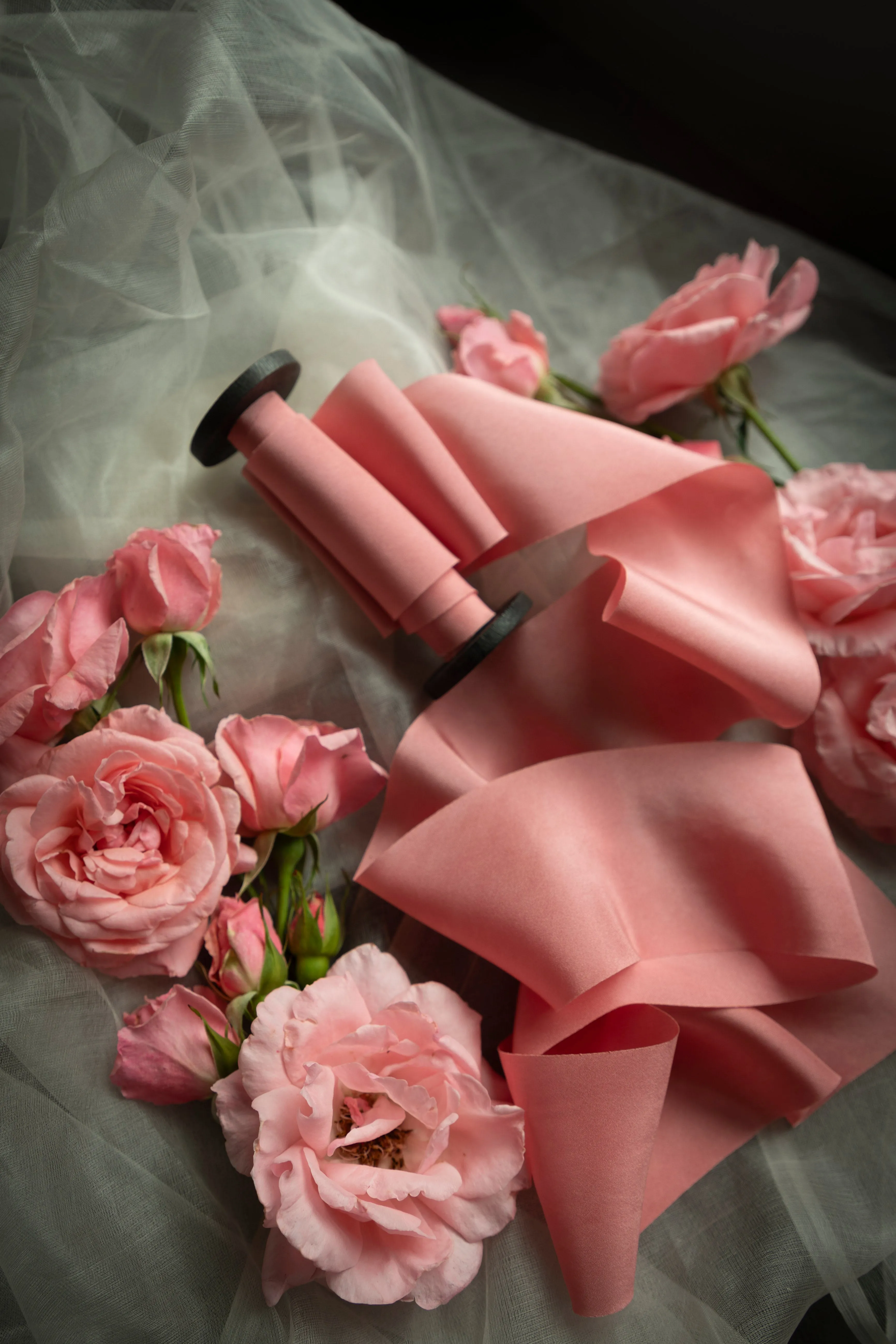 Sweetheart Pink Silk Ribbon