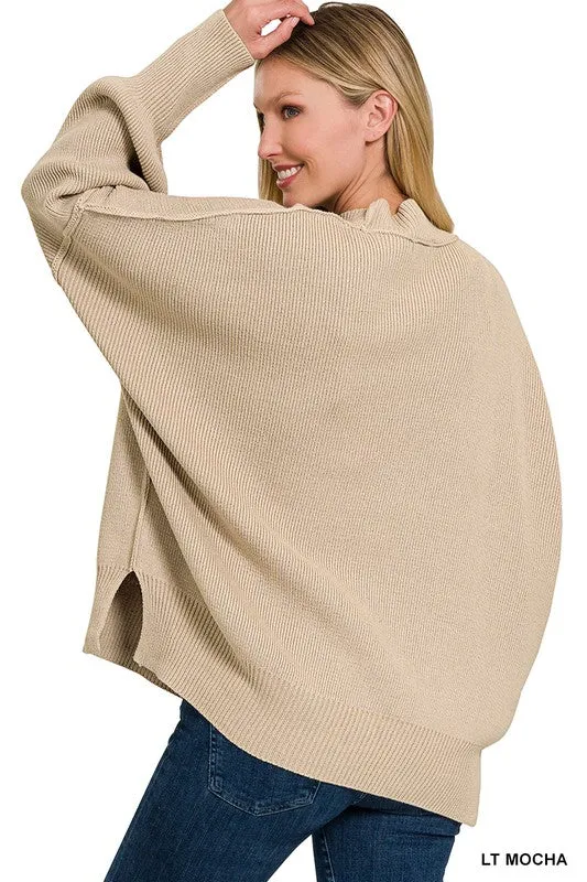 TEEK - Side Slit Oversized Sweater