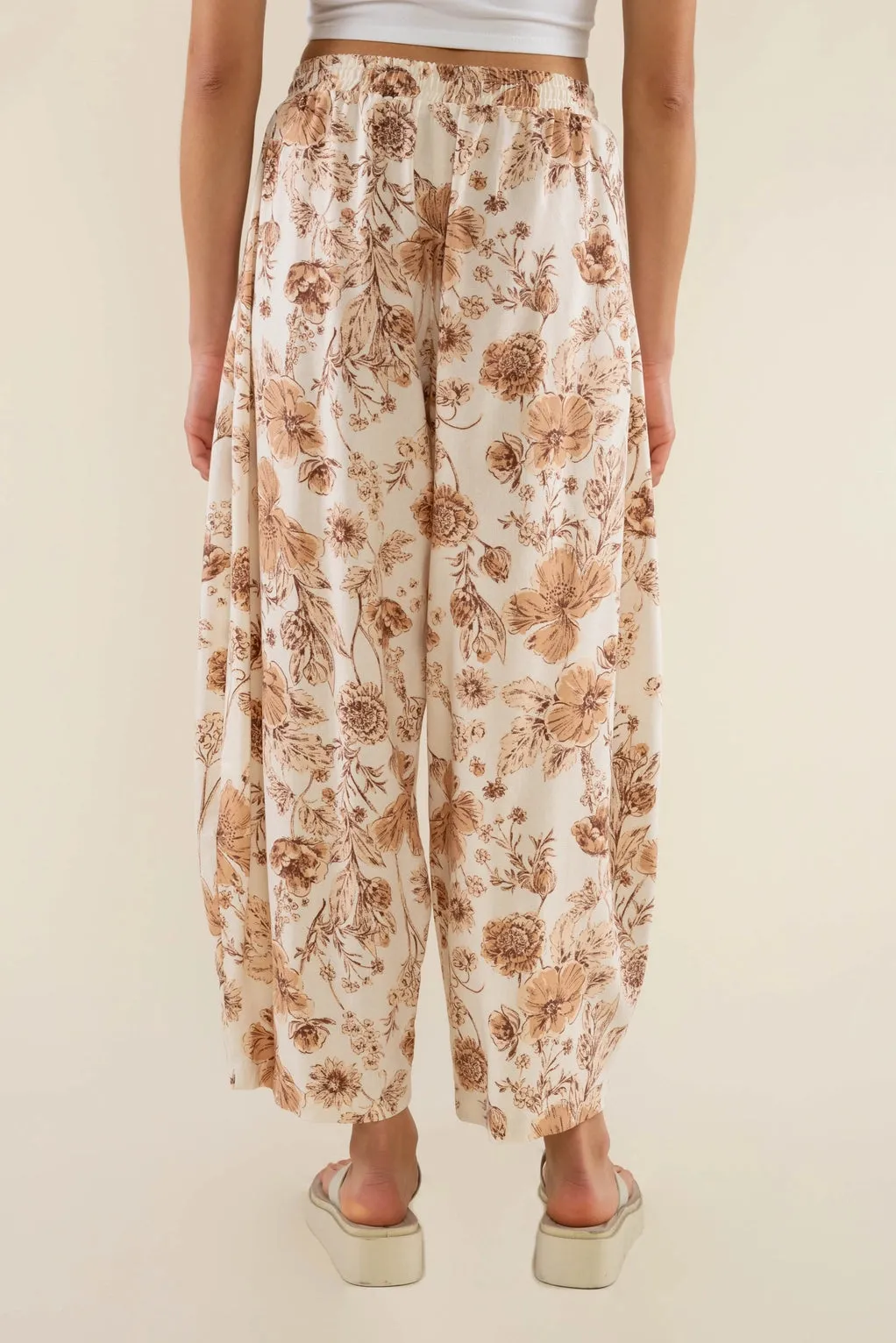 The Sonoma Floral Lantern Pant by NLT - Natural