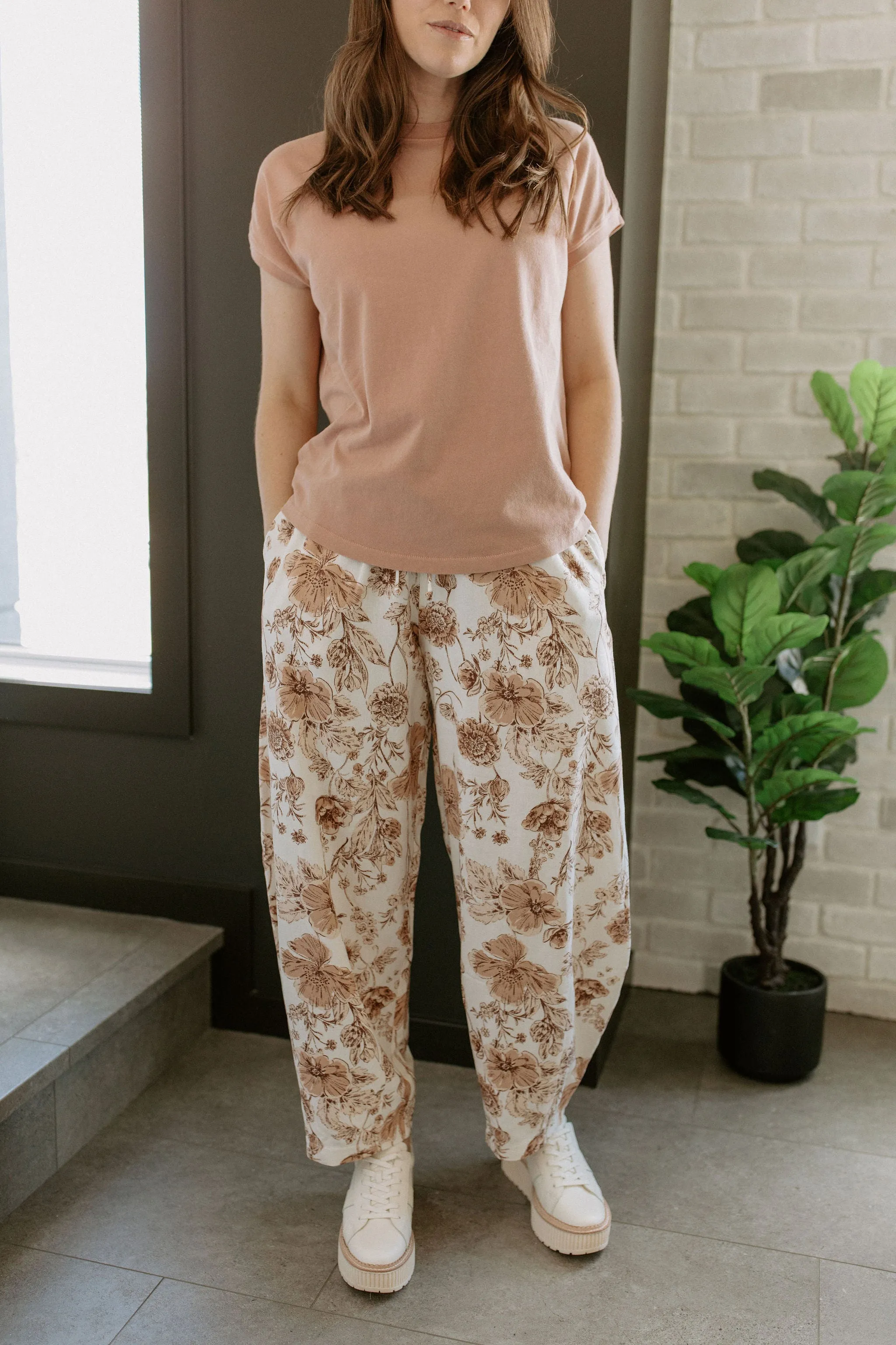 The Sonoma Floral Lantern Pant by NLT - Natural