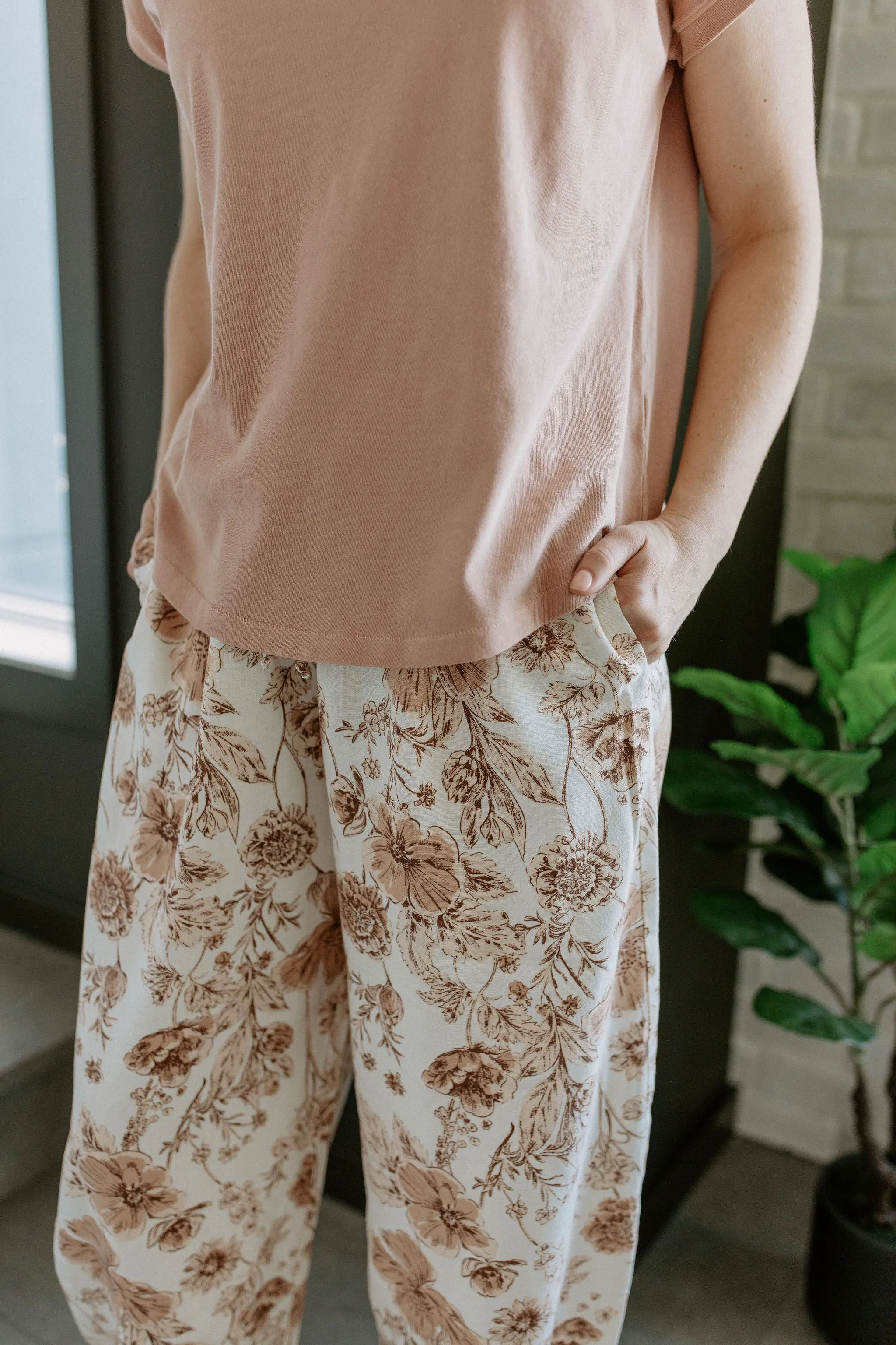 The Sonoma Floral Lantern Pant by NLT - Natural