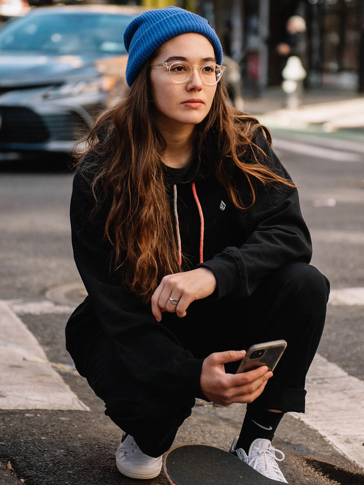 Truly Stoked Boyfriend Hoodie - Black