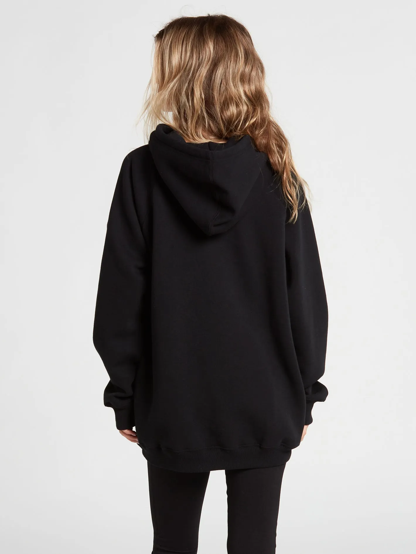 Truly Stoked Boyfriend Hoodie - Black