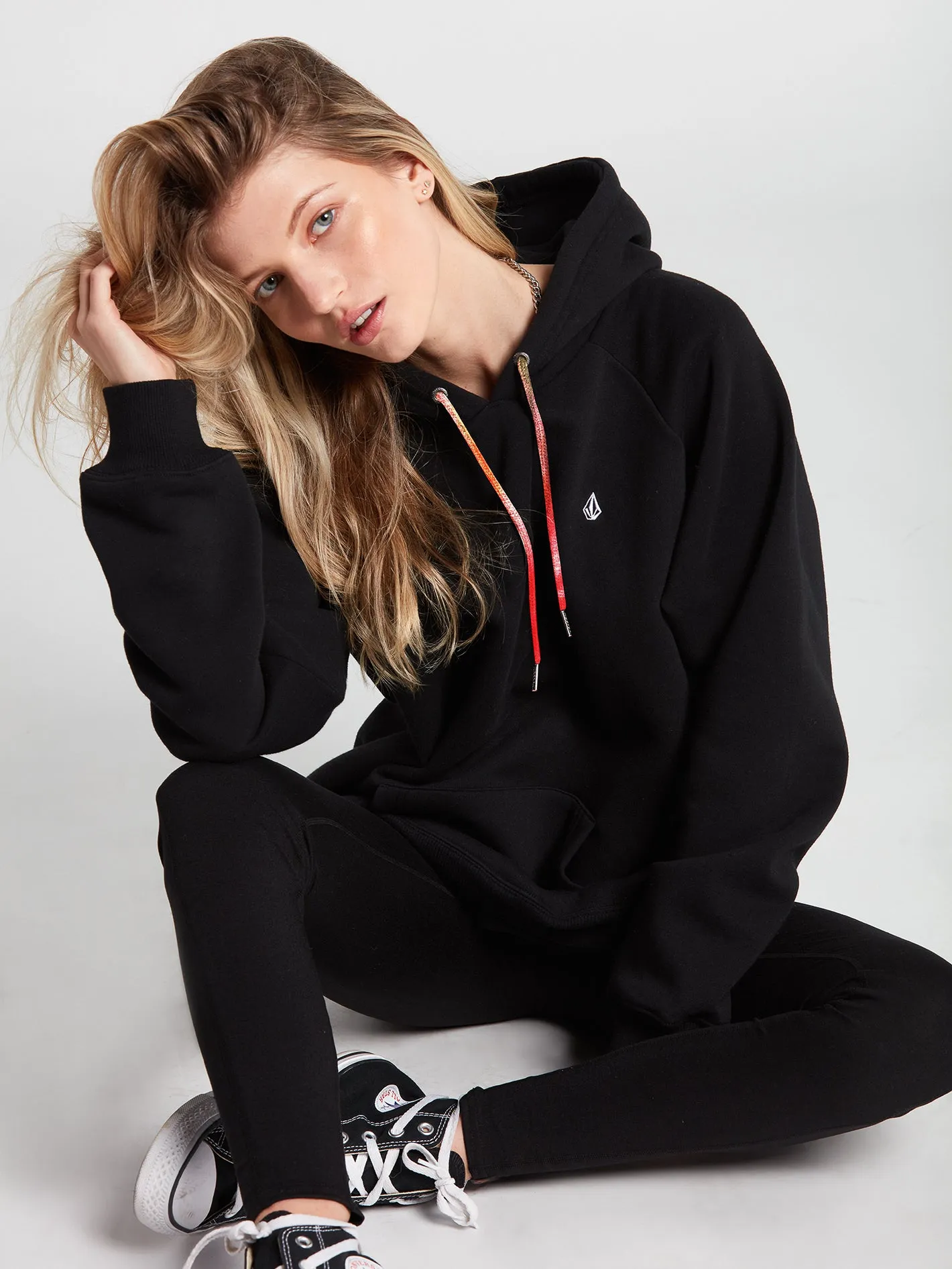 Truly Stoked Boyfriend Hoodie - Black