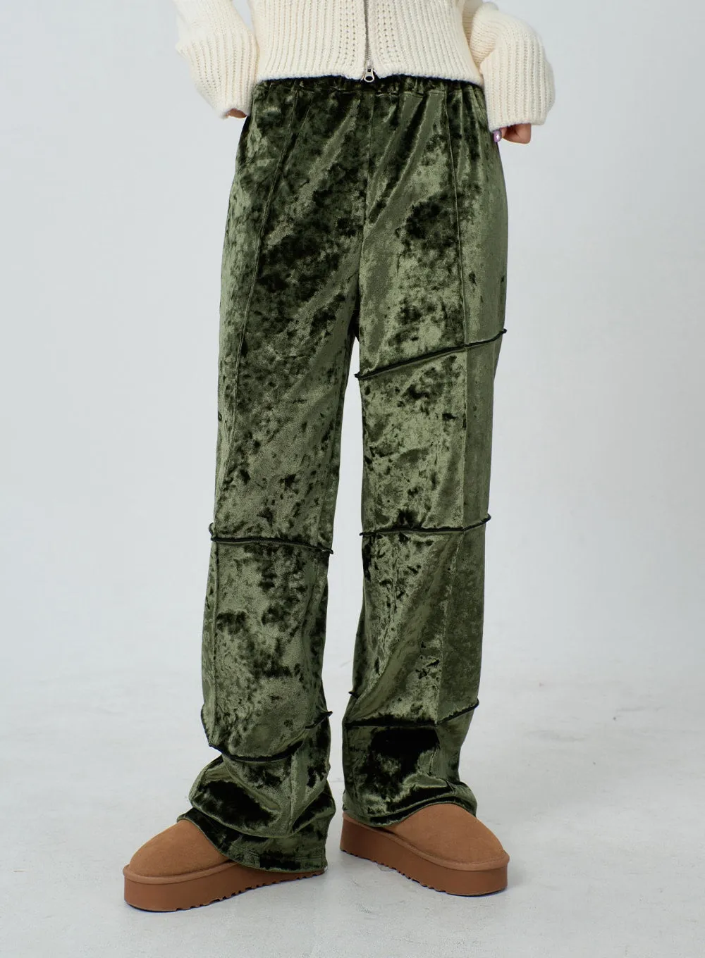 Velvet Wide Leg Pants CJ303