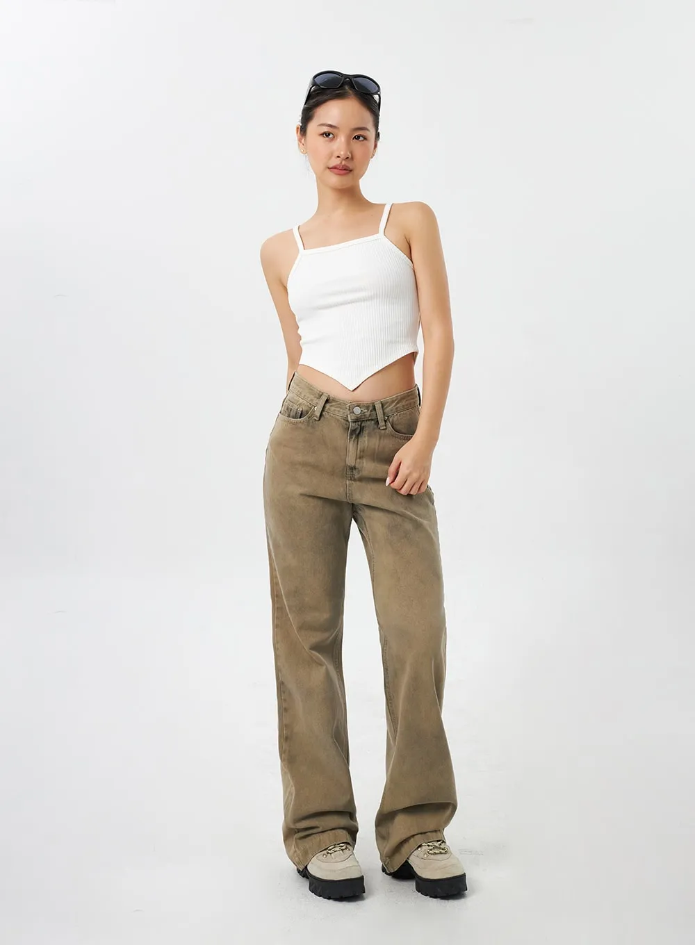 Wide Leg Bootcut Pants CY309