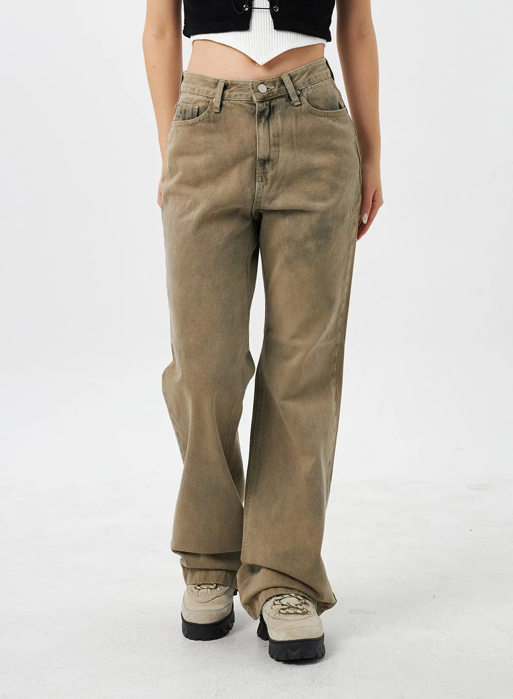 Wide Leg Bootcut Pants CY309