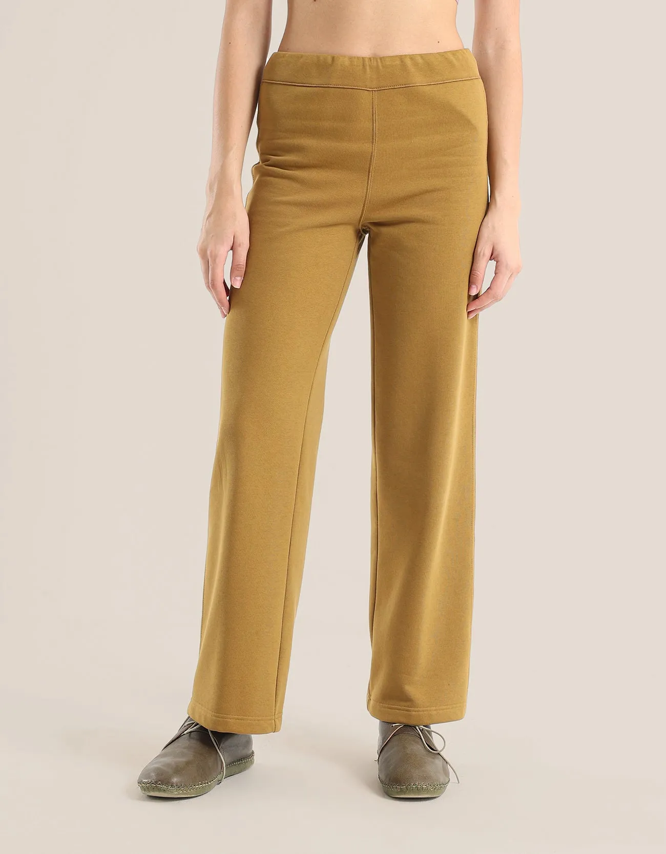 Wide leg milton pants with elastic on the back