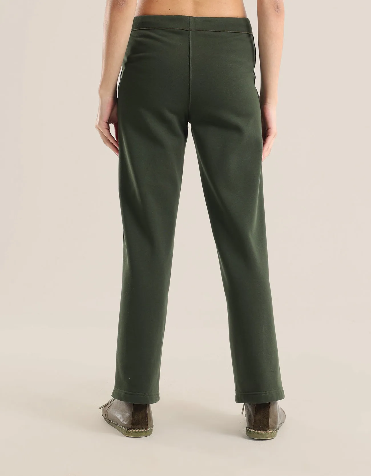 Wide leg milton pants with elastic on the back