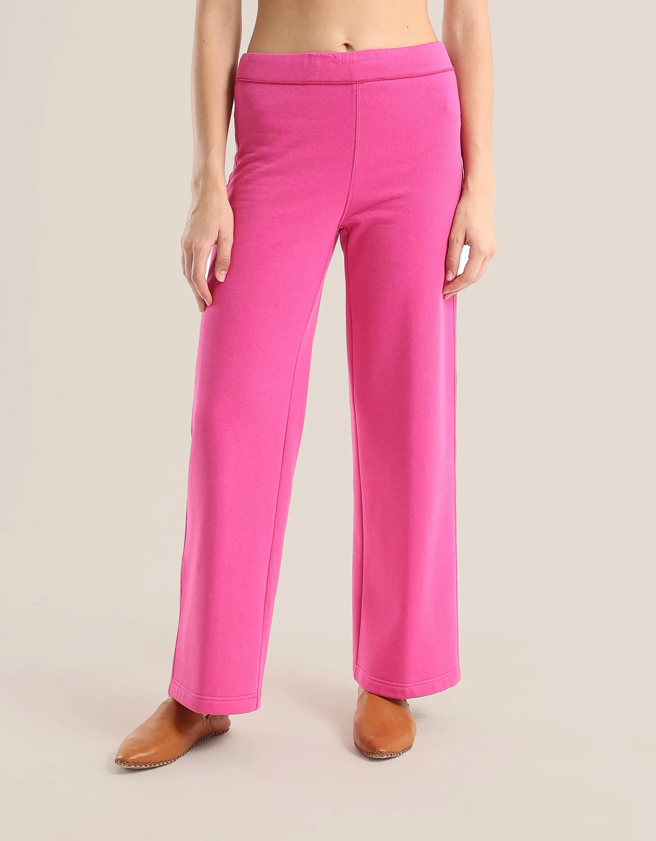 Wide leg milton pants with elastic on the back