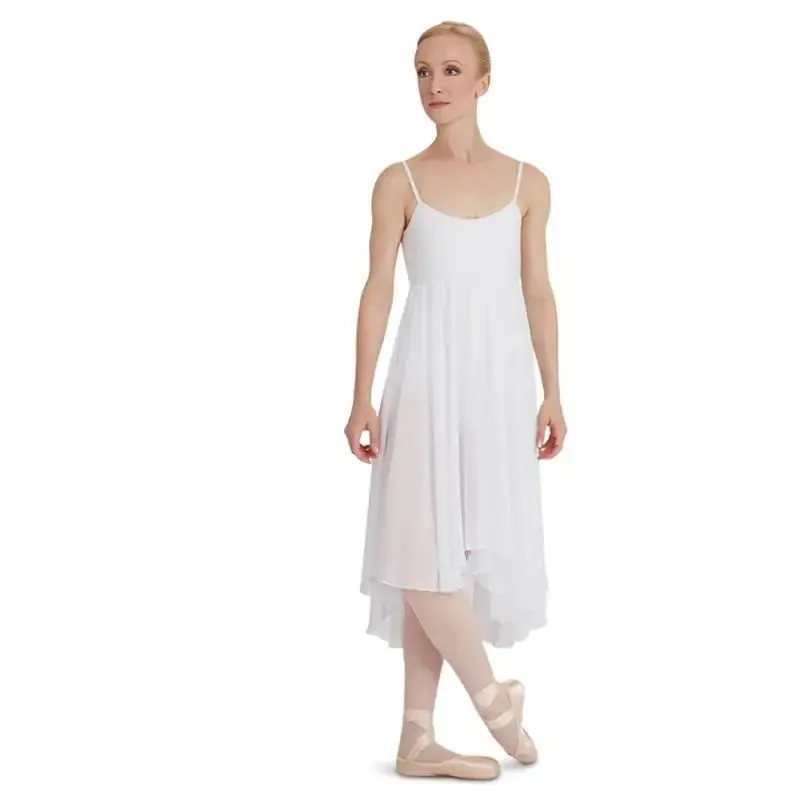 Women Lyrical Chiffon Ballet Dress Adult Contemporary Leotard Ballerina